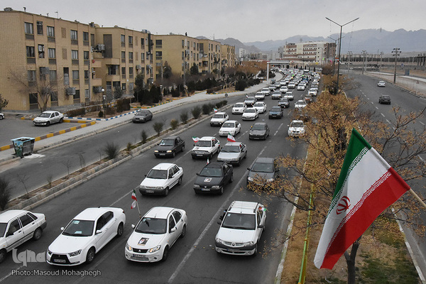 راهپیمایی خودرویی 22 بهمن 1400 - سمنان