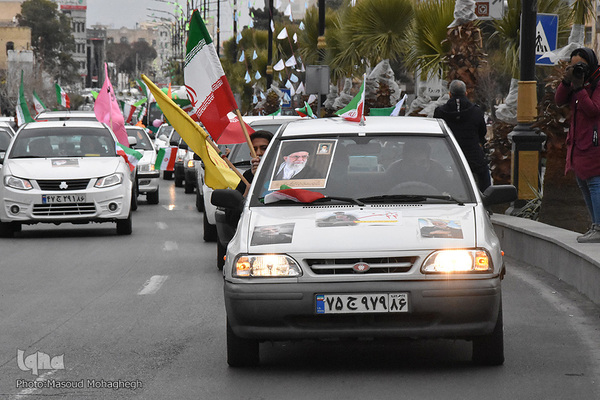 راهپیمایی خودرویی 22 بهمن 1400 - سمنان