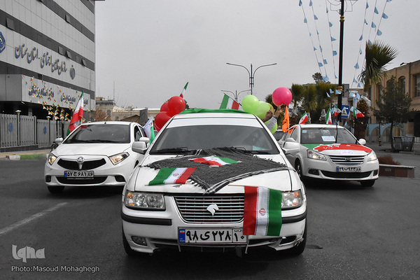 راهپیمایی خودرویی 22 بهمن 1400 - سمنان