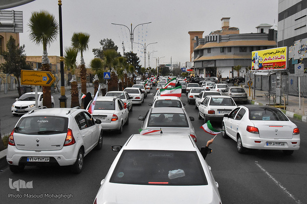 راهپیمایی خودرویی 22 بهمن 1400 - سمنان