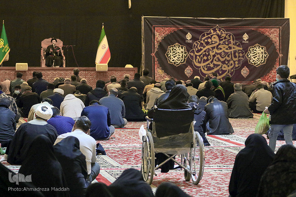 حرم شاهچراغ در سوگ باب‌الحوائج(ع)