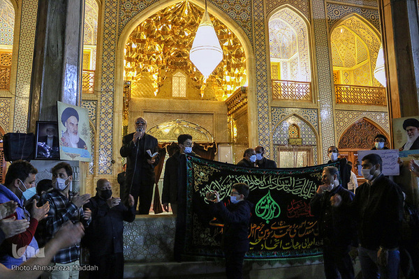 حرم شاهچراغ در سوگ باب‌الحوائج(ع)