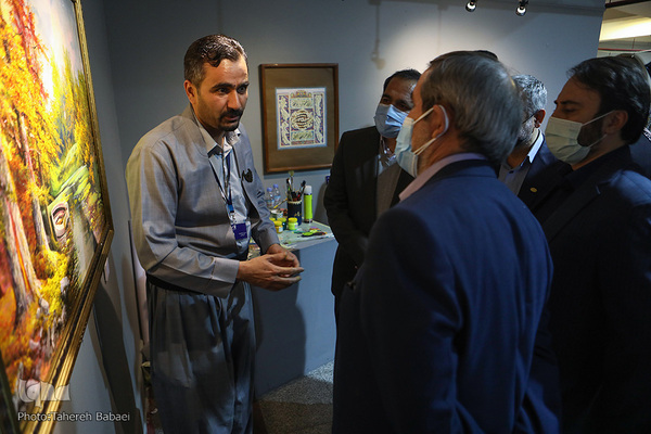 بازدید سید احمد علوی، عضو شورای اسلامی شهر تهران از نمایشگاه جشنواره ملی هنری «همام»