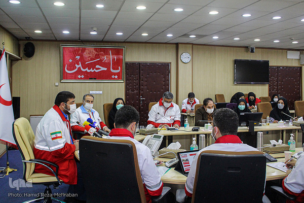 نشست خبری پیرحسین کولیوند، رئیس جمعیت هلال احمر