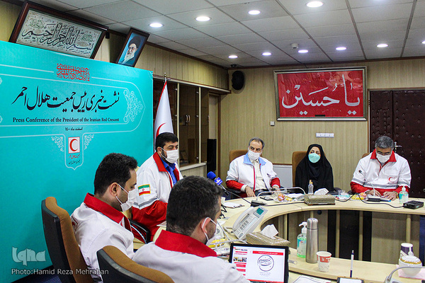 نشست خبری پیرحسین کولیوند، رئیس جمعیت هلال احمر