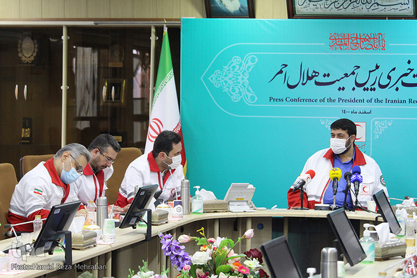 نشست خبری پیرحسین کولیوند، رئیس جمعیت هلال احمر