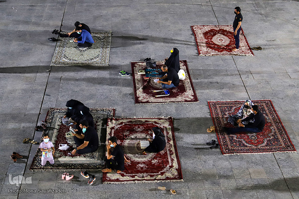 مراسم احیا شب بیست و سوم ماه رمضان در فضای باز حرم علی بن مهزیار اهوازی