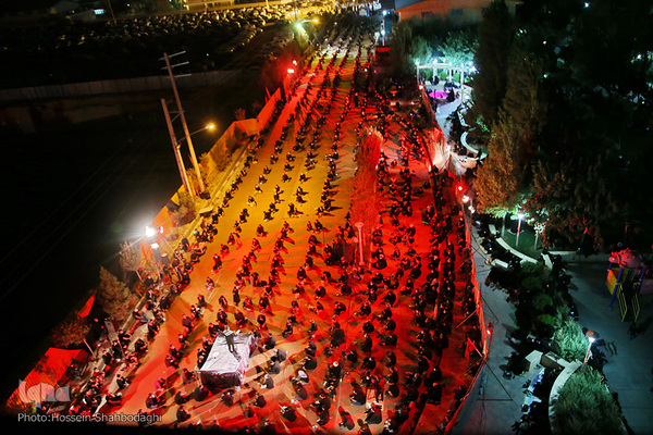 عزاداری هیئت فاطمیون قم در شب تاسوعای حسینی