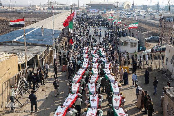 ‎⁨ورود پیکرهای شهدا به میهن از مرز شلمچه