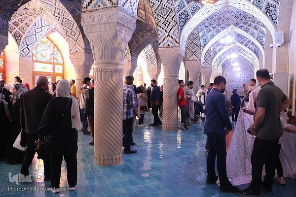 گردشگران نوروزی در مسجد نصیرالملک‎‎