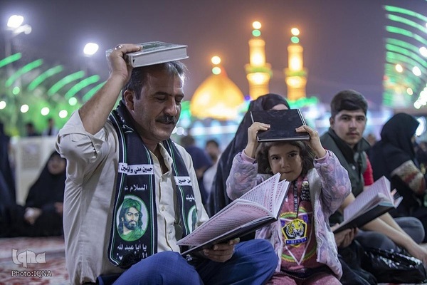 مراسم احیای شب نوزدهم ماه مبارک رمضان در حرم حضرت ابوالفضل العباس(ع)