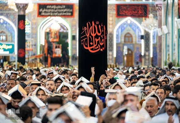 مراسم احیای شب بیست‌و‌سوم ماه مبارک رمضان، در حرم نورانی امام حسین(ع) و بین الحرمین در کربلای معلی