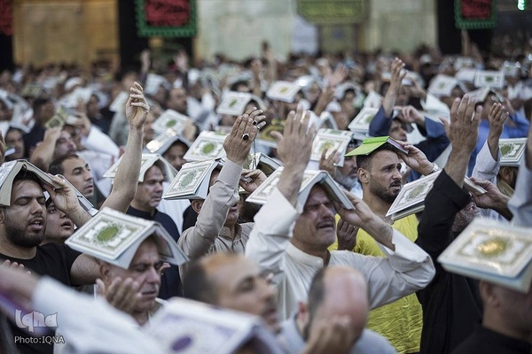 مراسم احیای شب بیست‌و‌سوم ماه مبارک رمضان، در حرم نورانی امام حسین(ع) و بین الحرمین در کربلای معلی