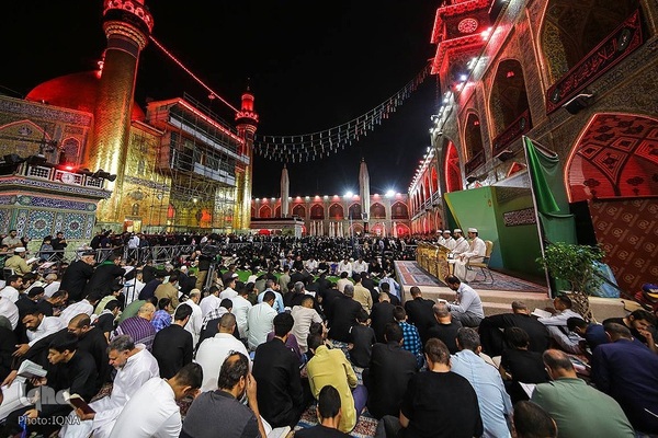 مراسم احیای شب ۲۳ رمضان در حرم مطهر حضرت علی(ع)