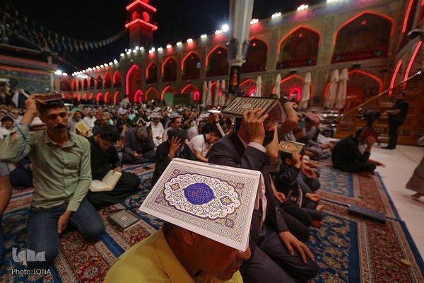 مراسم احیای شب بیست و سوم ماه مبارک رمضان، در حرم مطهر امیرالمومنین، حضرت علی(ع) در نجف اشرف 