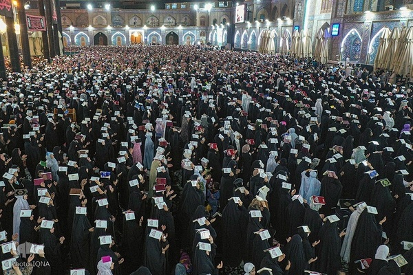 مراسم احیای شب بیست و سوم ماه مبارک رمضان با قرائت دعای جوشن کبیر در آستان مقدس کاظمیه (ع)