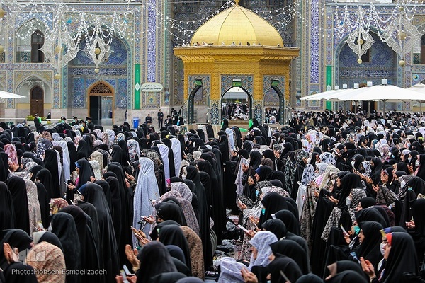 اقامه نماز عید فطر در حرم مطهر رضوی‎