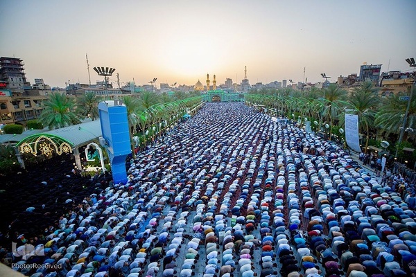 نماز عید سعید فطر در بین الحرمین کربلای معلی