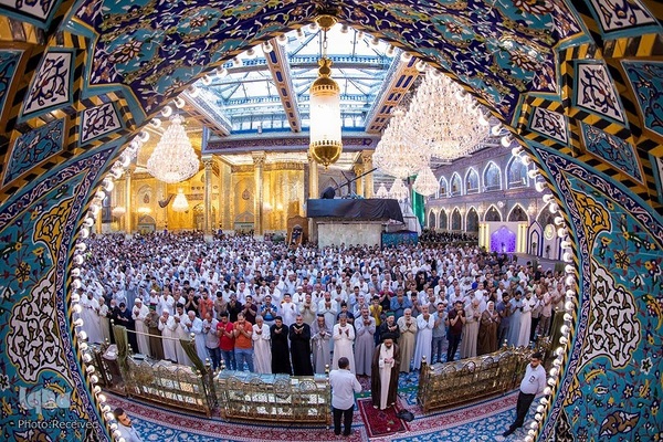 نماز عید سعید فطر در حرم نورانی حضرت عباس (ع) در کربلای معلی