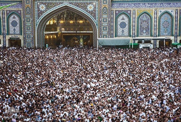 نماز عید سعید فطر در حرم نورانی حضرت عباس (ع) در کربلای معلی