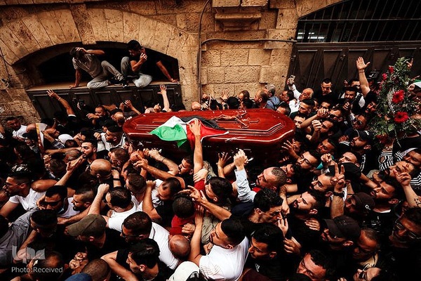 مراسم تشییع پیکر شیرین ابوعاقله، خبرنگار شهید الجزیره در بیت المقدس شرقی