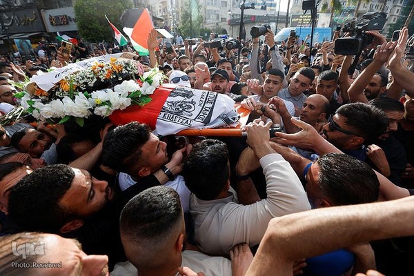 مراسم تشییع پیکر شیرین ابوعاقله، خبرنگار شهید الجزیره در بیت المقدس شرقی