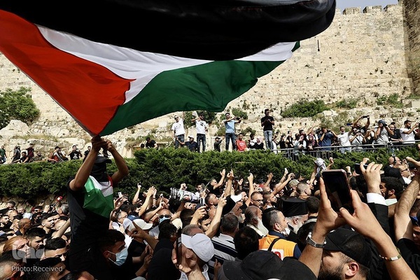 مراسم تشییع پیکر شیرین ابوعاقله، خبرنگار شهید الجزیره در بیت المقدس شرقی