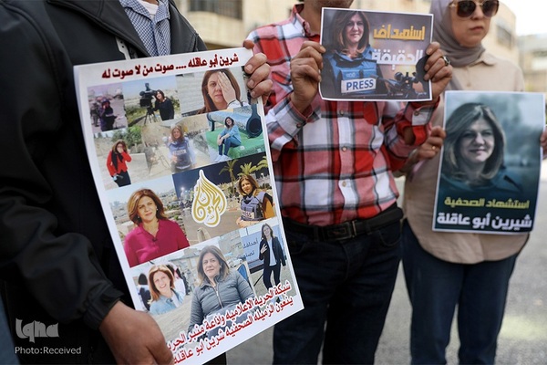 مراسم تشییع پیکر شیرین ابوعاقله، خبرنگار شهید الجزیره در بیت المقدس شرقی