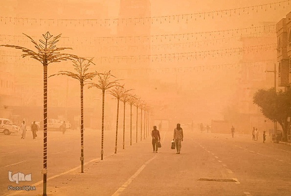 هوای غبار آلود سه آستان مقدس علوی، حسینی و عباسی