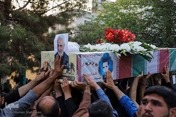 تشییع سه شهید تازه تفحص شده‌ی دوران دفاع مقدس