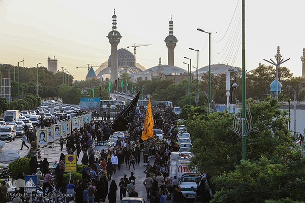 تشییع سه شهید تازه تفحص شده‌ی دوران دفاع مقدس