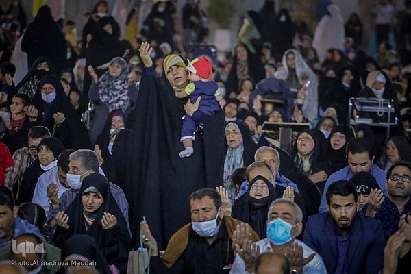 مراسم سوگواری شب شهادت امام جعفر صادق(ع) در حرم شاهچراغ‎‎