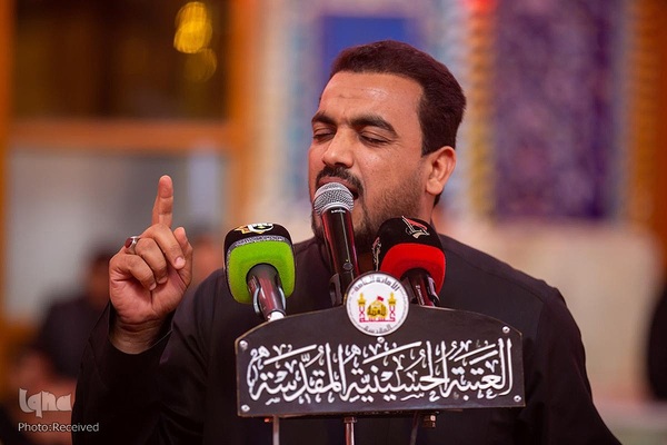 عزاداری خدام حرم حضرت عباس(ع) در روز شهادت امام صادق(ع)