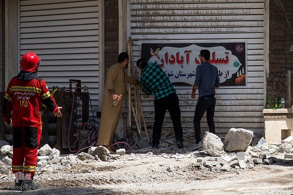 هفتمین روز ریزش برج متروپل آبادان