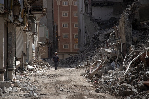 هفتمین روز ریزش برج متروپل آبادان