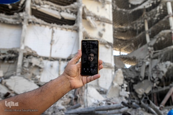 هفتمین روز ریزش برج متروپل آبادان