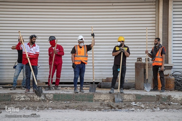 هفتمین روز ریزش برج متروپل آبادان