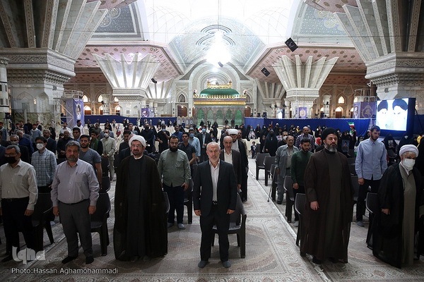 مراسم تجدید میثاق فعالان، سازمان‌های مردم‌نهاد و اصحاب رسانه با آرمان رهایی قدس امام و رهبری در حرم مطهر حضرت امام خمینی(ره)