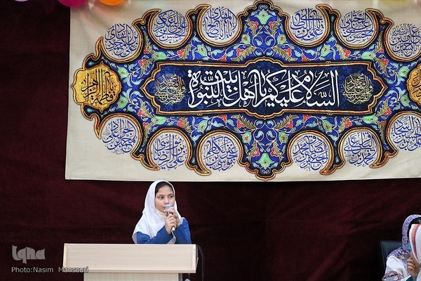 جشن روز دختر با حضور خدام حرم مطهر رضوی در مسجد جوادالائمه اهواز