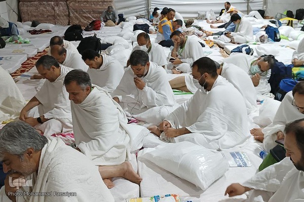 دعای عرفه حجاج ایرانی در صحرای عرفات