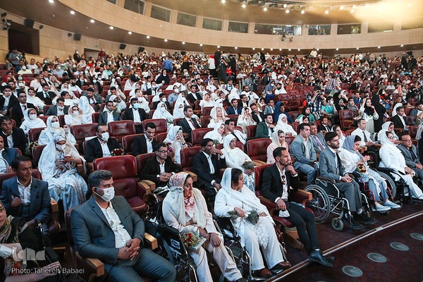 ‎جشن ازدواج ۱۱۴ زوج دارای معلولیت
