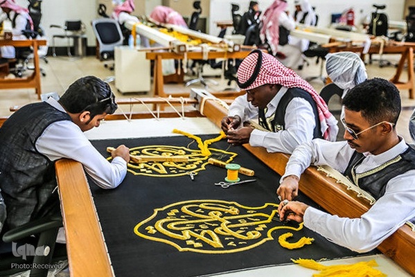 اتمام عملیات دوخت پرده کعبه