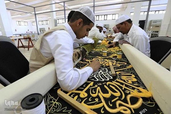 اتمام عملیات دوخت پرده کعبه