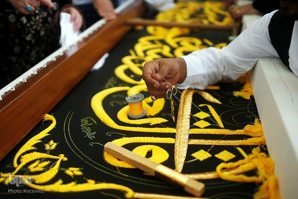 اتمام عملیات دوخت پرده کعبه