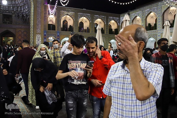 حرم مطهر رضوی در شب عید غدیرخم