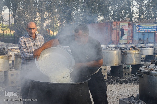 آیین پخت و توزیع ۱۵۰دیگ غذای نذری-مبارکه اصفهان ‎‎