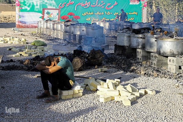 آیین پخت و توزیع ۱۵۰دیگ غذای نذری-مبارکه اصفهان ‎‎