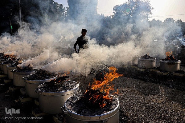 آیین پخت و توزیع ۱۵۰دیگ غذای نذری-مبارکه اصفهان ‎‎