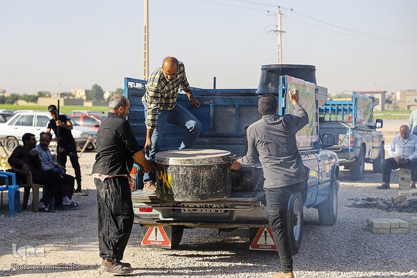 آیین پخت و توزیع ۱۵۰دیگ غذای نذری-مبارکه اصفهان ‎‎