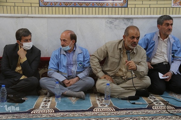 بازدید سردار وحیدی، وزیر کشور از مناطق سیل زده استهبان